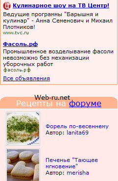 Контекстная реклама от Яндекса на сайте
